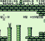 une photo d'Ã©cran de Super Mario Land sur Nintendo Game Boy